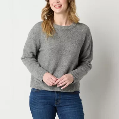 a.n.a Womens Crew Neck Long Sleeve Pullover Sweater