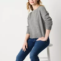 a.n.a Womens Crew Neck Long Sleeve Pullover Sweater