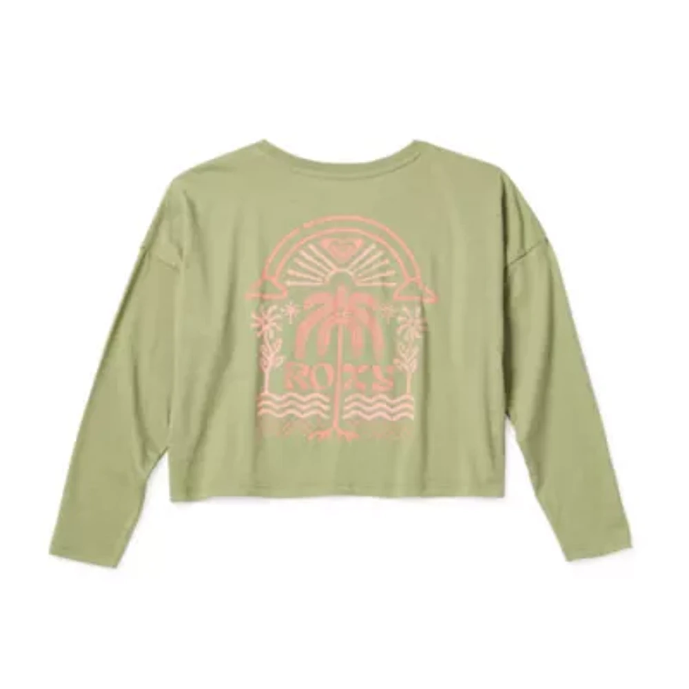 Roxy Big Girls Crew Neck Long Sleeve Graphic T-Shirt