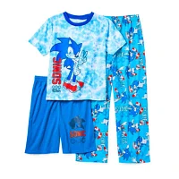 Little & Big Boys 3-pc. Sonic the Hedgehog Pajama Set