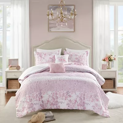 Intelligent Design Elodie Floral Midweight Comforter Set