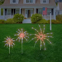 National Tree Co. 36in Patriotic Light Up Fireworks Christmas Porch Sign