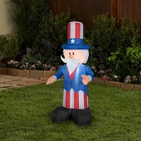 National Tree Co. 48in Airblown Uncle Sam Christmas Porch Sign