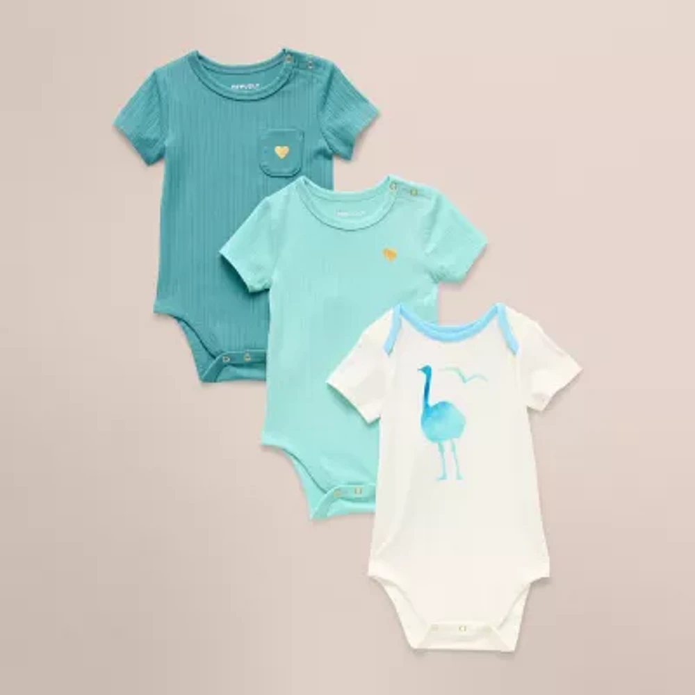 Proudly™ Baby Unisex 3-pc. Short Sleeve Bodysuit