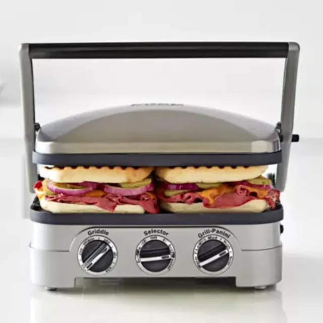 Cuisinart Stack5 Multifunctional Grill with Glass Lid