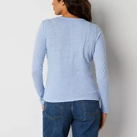 a.n.a Womens Crew Neck Long Sleeve T-Shirt