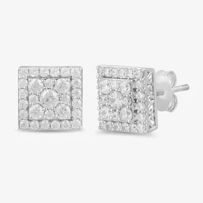 (G / I1) 1 CT. T.W. Lab Grown White Diamond 10K Gold 9.2mm Stud Earrings