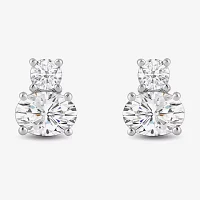 (F / Si2) 1 CT. T.W. Lab Grown White Diamond 10K Gold 7.2mm Stud Earrings