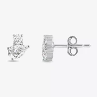 (F / Si2) 1/2 CT. T.W. Lab Grown White Diamond 10K Gold 6.4mm Stud Earrings