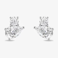 (F / Si2) 1/2 CT. T.W. Lab Grown White Diamond 10K Gold 6.4mm Stud Earrings