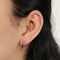 Genuine Semi Precious Stone Sterling Silver Drop Earrings