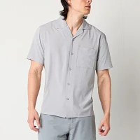 Xersion Mens Short Sleeve Button-Down Shirt