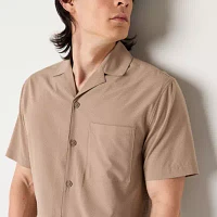 Xersion Mens Short Sleeve Button-Down Shirt