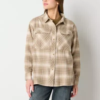 Arizona Juniors Womens Long Sleeve Adaptive Flannel Shirt