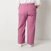St. John's Bay Womens High Rise Wide Leg Jean