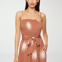 Premier Amour Womens Sleeveless Belted Jumpsuit