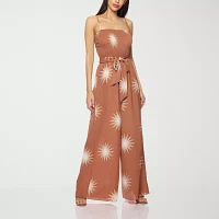 Premier Amour Womens Sleeveless Belted Jumpsuit