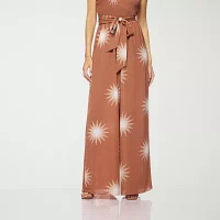 Premier Amour Womens Sleeveless Belted Jumpsuit