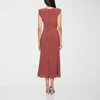 Premier Amour Womens Sleeveless Midi Sheath Dress