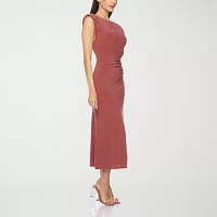 Premier Amour Womens Sleeveless Midi Sheath Dress