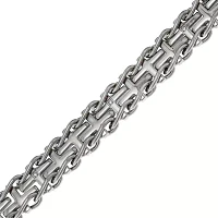 Mens Stainless Steel Railroad Cross Bracelet