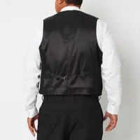 J. Ferrar Ultra Comfort Mens Big & Tall Black Suit Vest