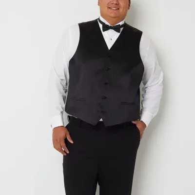 J. Ferrar Ultra Mens Big and Tall Regular Fit Tuxedo Vest