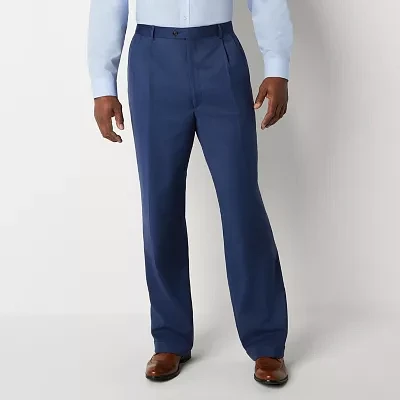 Stafford Signature Coolmax Mens Big and Tall Stretch Fabric Classic Fit Pleated Front Suit Pants