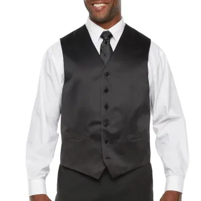 Stafford Coolmax Mens Big and Tall Classic Fit Tuxedo Vest