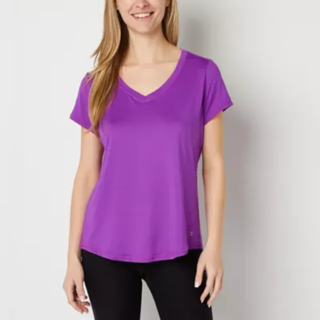 Xersion Womens V Neck Long Sleeve T-Shirt