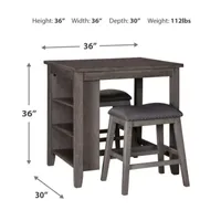Signature Design by Ashley® Caitir 3-pc. Counter Height Rectangular Dining Set