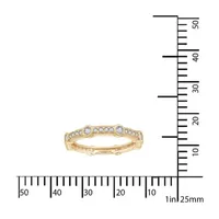 Cubic Zirconia Sterling Silver Round Band