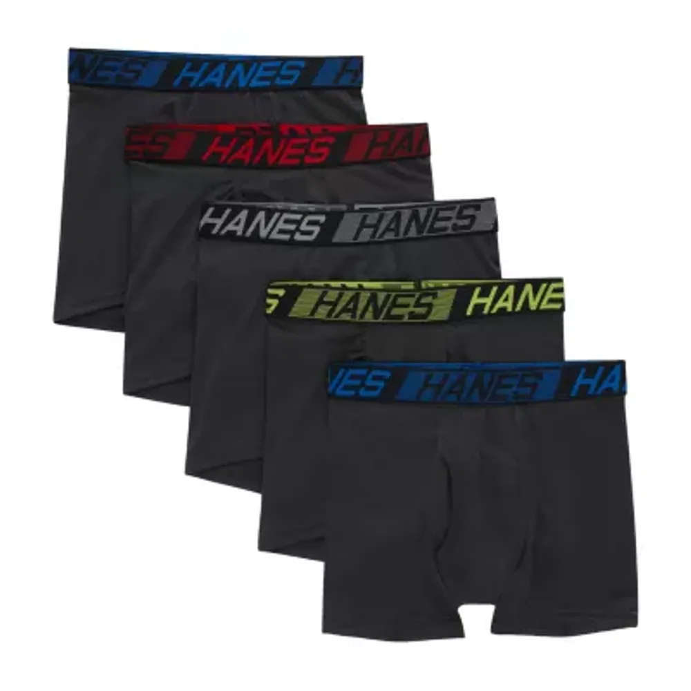 Hanes Sport Little & Big Boys 5 Pack X-Temp Boxer Briefs