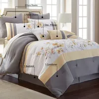 Stratford Park Avery 12-pc. Floral Midweight Comforter Set