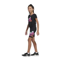 adidas Big Girls Scoop Neck Short Sleeve Graphic T-Shirt