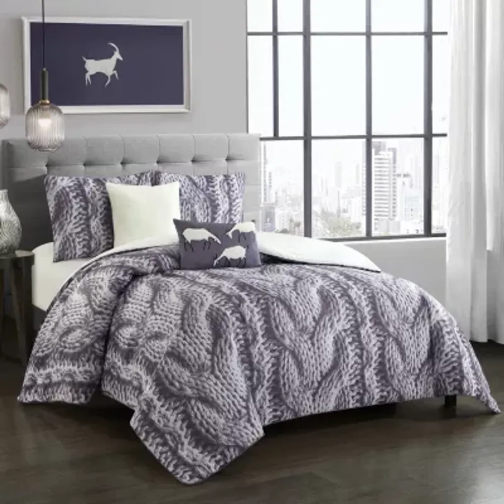 Stratford Park Cyrus 5-pc. Geometric Midweight Comforter Set