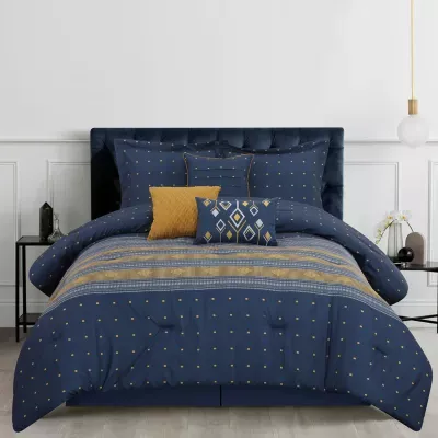 Stratford Park Conrad 7-pc. Geometric Midweight Comforter Set