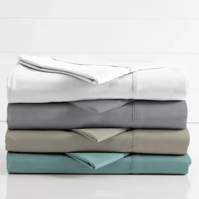 Color Sense Premium Cotton Blend Wrinkle-Resistant Sateen Weave Sheet Set