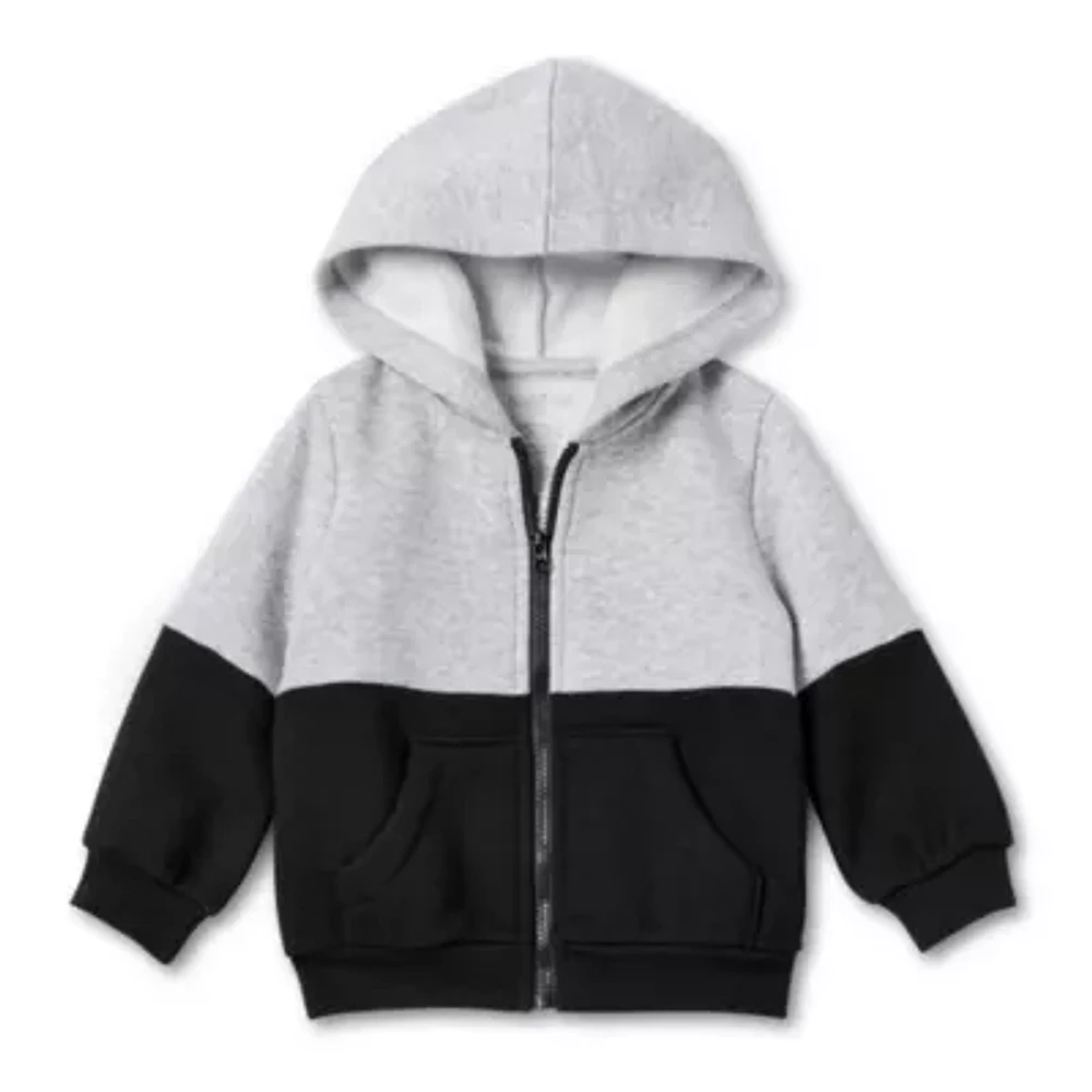 Okie Dokie Baby Boys Fleece Hooded Lightweight Jacket