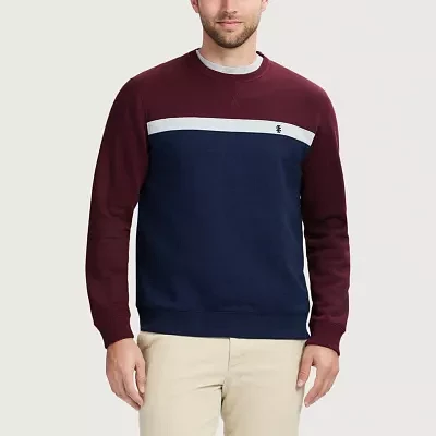 IZOD Advantage Performance Colorblock Mens Crew Neck Long Sleeve Sweatshirt