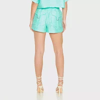 Forever 21 Linen Womens High Rise Cargo Short - Juniors