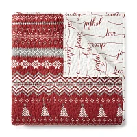 North Pole Trading Co. Holiday Fairisle Reversible Quilt Set