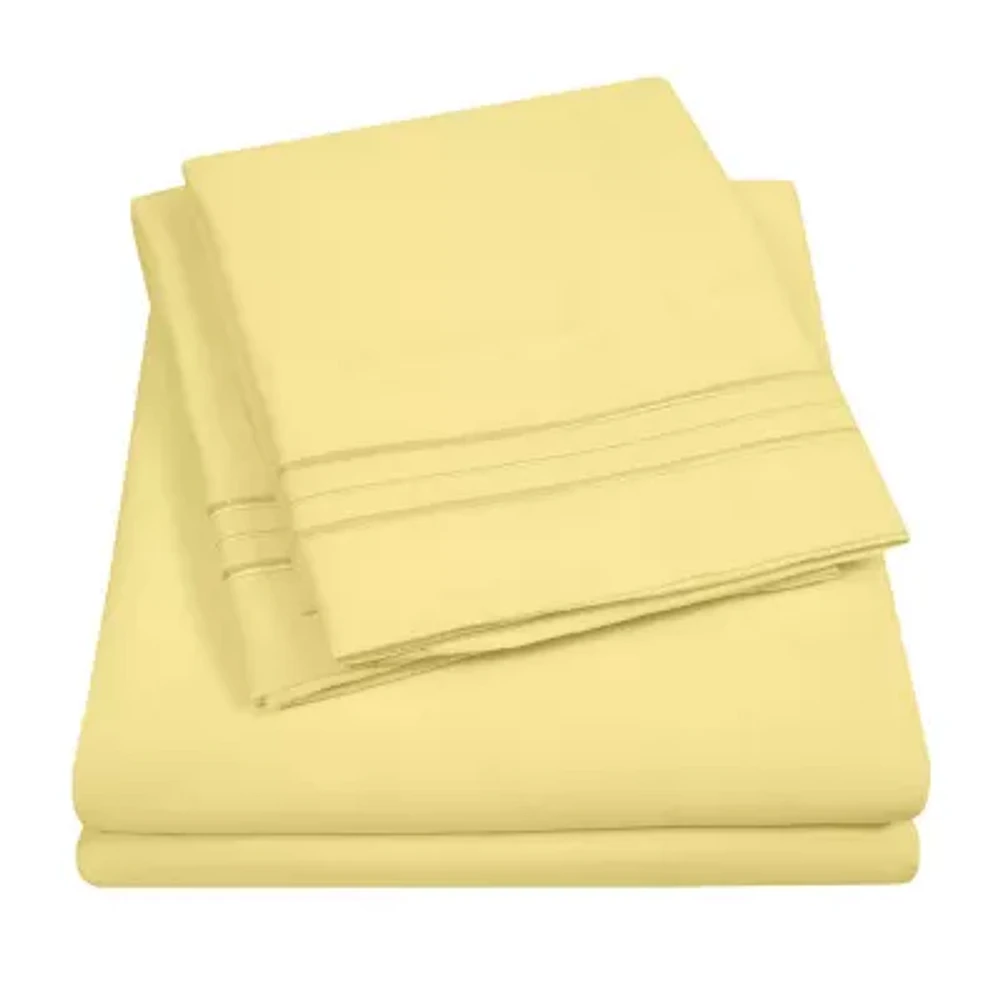 Sweet Home Collection™ Supreme Soft Microfiber Wrinkle Free 4-Piece Sheet Set