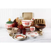 Martha Stewart Festive Bow 4-pc. Ceramic Dessert Plate