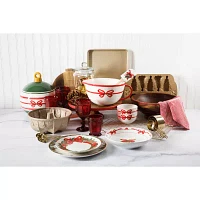 Martha Stewart Festive Bow 4-pc.Ceramic Dinner Bowl