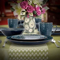 Elama Deep Sea Mozaic 16-pc. Stoneware Dinnerware Set