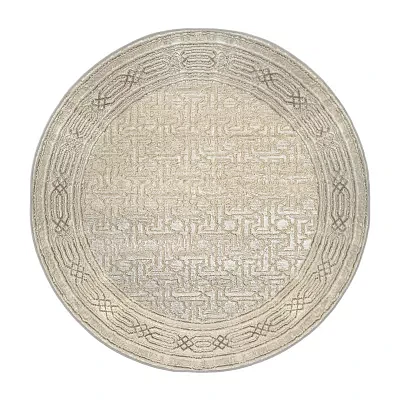 Radici Davide Bordered Indoor Round Area Rug