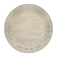 Radici Davide Bordered Indoor Round Area Rug