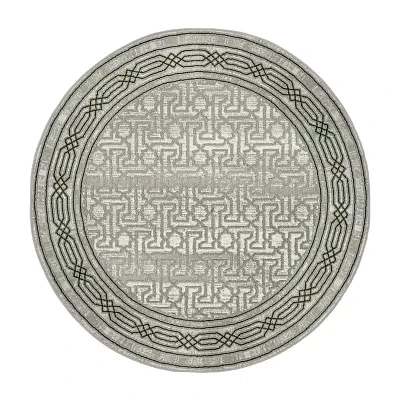 Radici Davide Bordered Indoor Round Area Rug