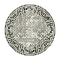 Radici Davide Bordered Indoor Round Area Rug
